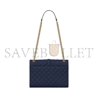 YSL ENVELOPE MEDIUM IN QUILTED GRAIN DE POUDRE EMBOSSED LEATHER 600185BOW914147 (24*17.5*6cm)
