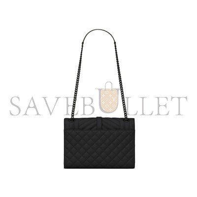 YSL ENVELOPE MEDIUM IN QUILTED GRAIN DE POUDRE EMBOSSED LEATHER 600185BOW981000 (24*17.5*6cm)