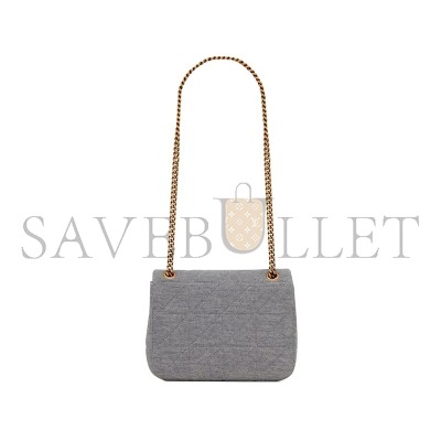 YSL JAMIE MINI CHAIN BAG CARRÉ RIVE GAUCHE IN JERSEY 6981622F9271407 (17.5*13*5cm)