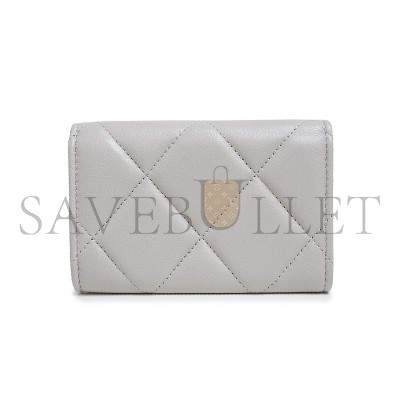 CHANEL 19 FLAP CLOSURE CARD HOLDER AP1790 B07327 NJ530 (11.3*7.5*2cm)