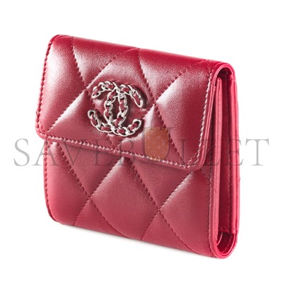 CHANEL 19 SMALL FLAP WALLET AP2809 B07327 NI686 (10*11.5*3cm)