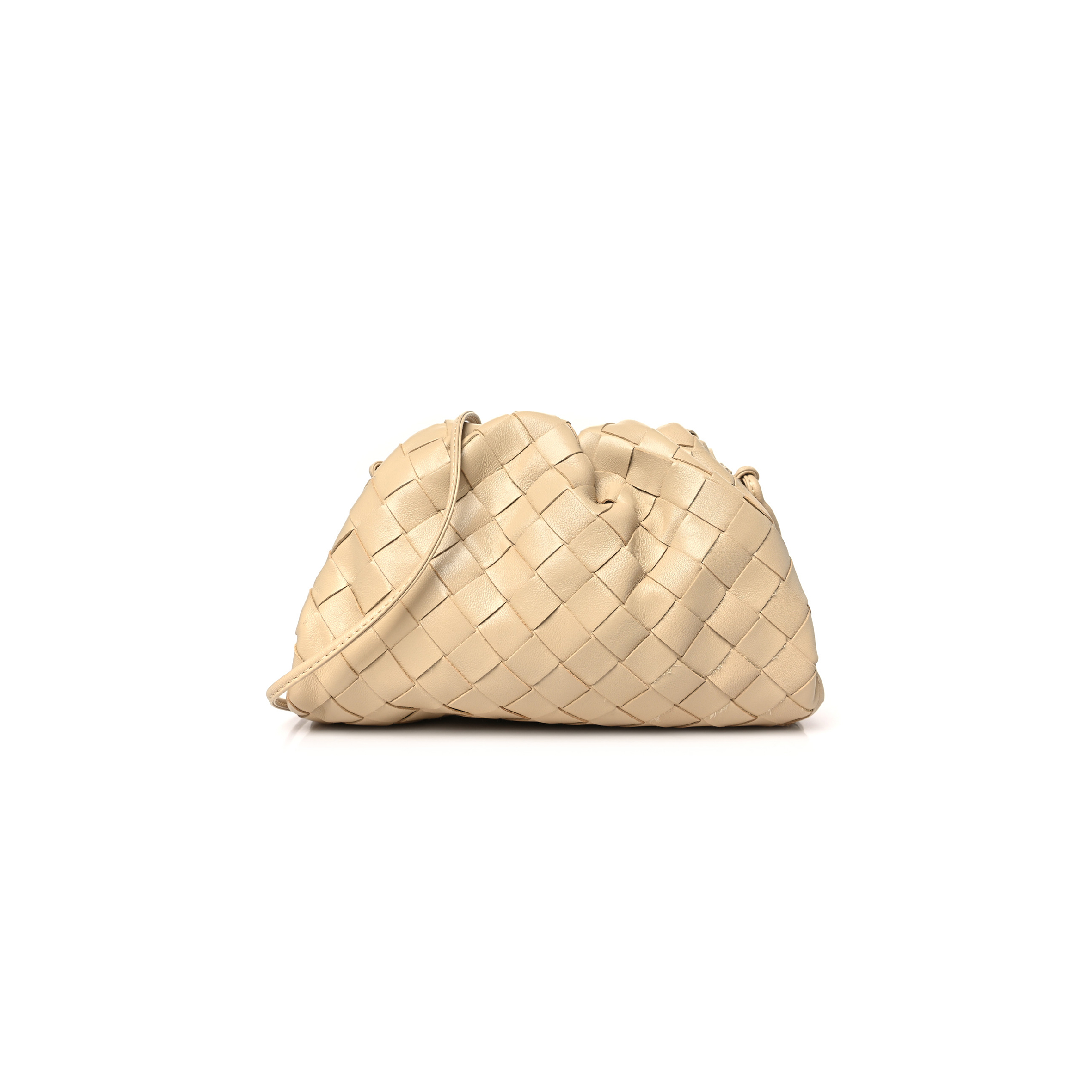 BOTTEGA VENETA NAPPA INTRECCIATO THE MINI POUCH PORRIDGE (22*16*5cm)