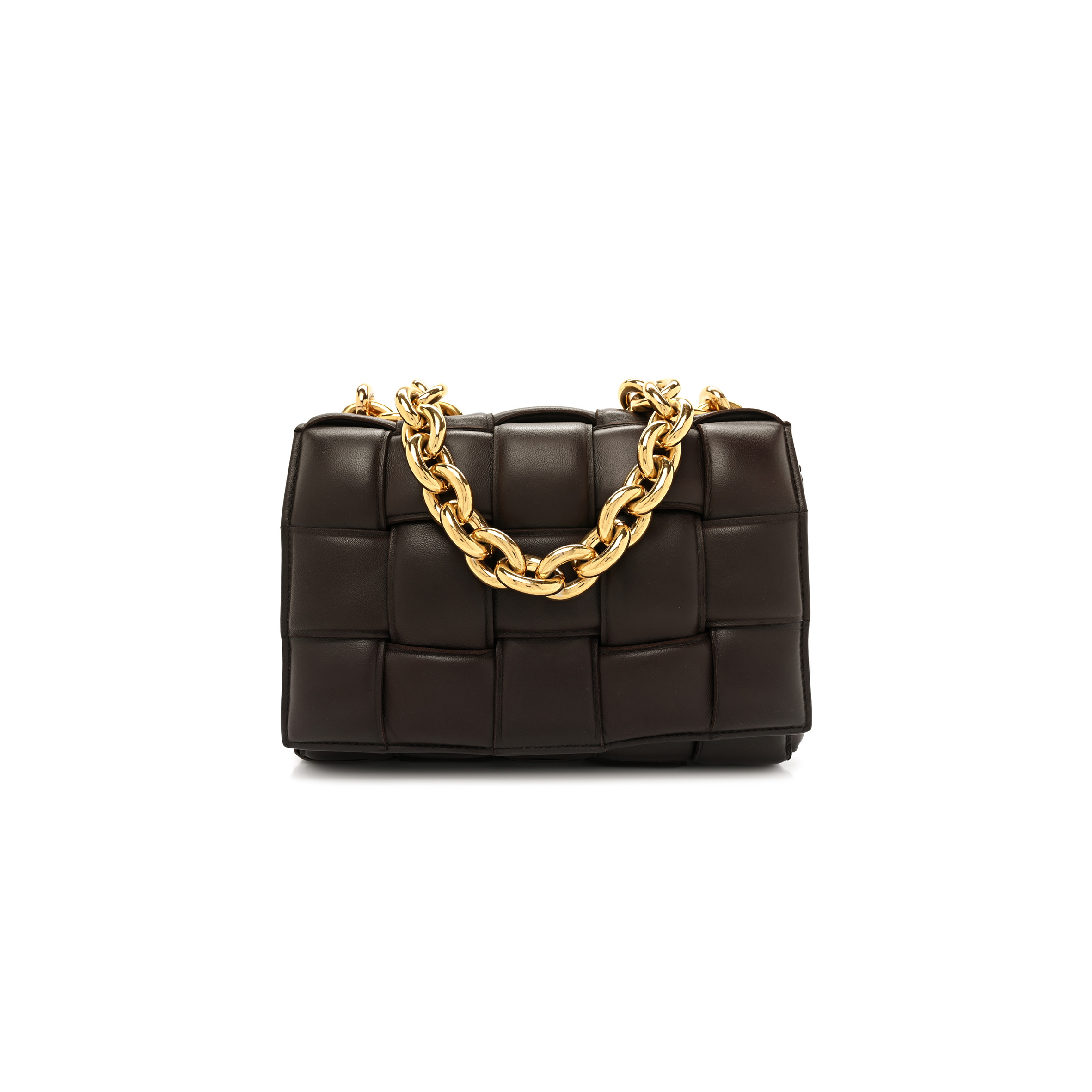 BOTTEGA VENETA LAMBSKIN MAXI INTRECCIO PADDED CHAIN CASSETTE CROSSBODY BAG FONDANT (25*17*8cm) BOTTEGA VENETA LAMBSKIN MAXI INTRECCIO PADDED CHAIN CASSETTE CROSSBODY BAG FONDANT (25*17*8cm)