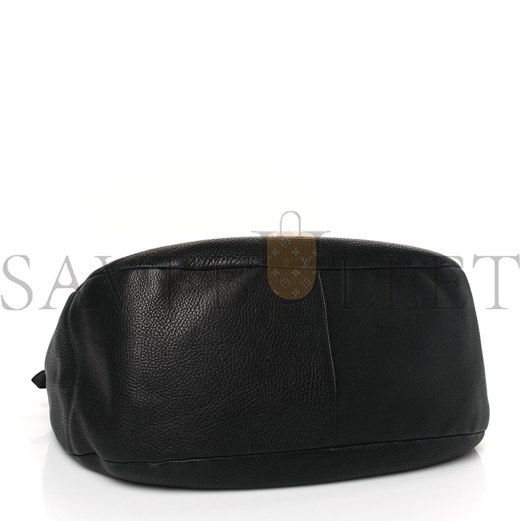 PRADA VITELLO DAINO HOBO BLACK (36*30*15cm)