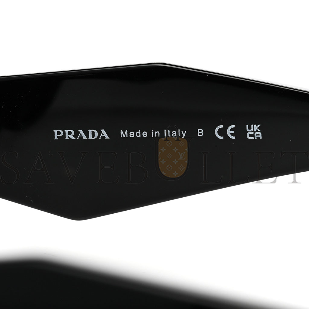 PRADA ACETATE SYMBOLE SUNGLASSES SPR 17W BLACK