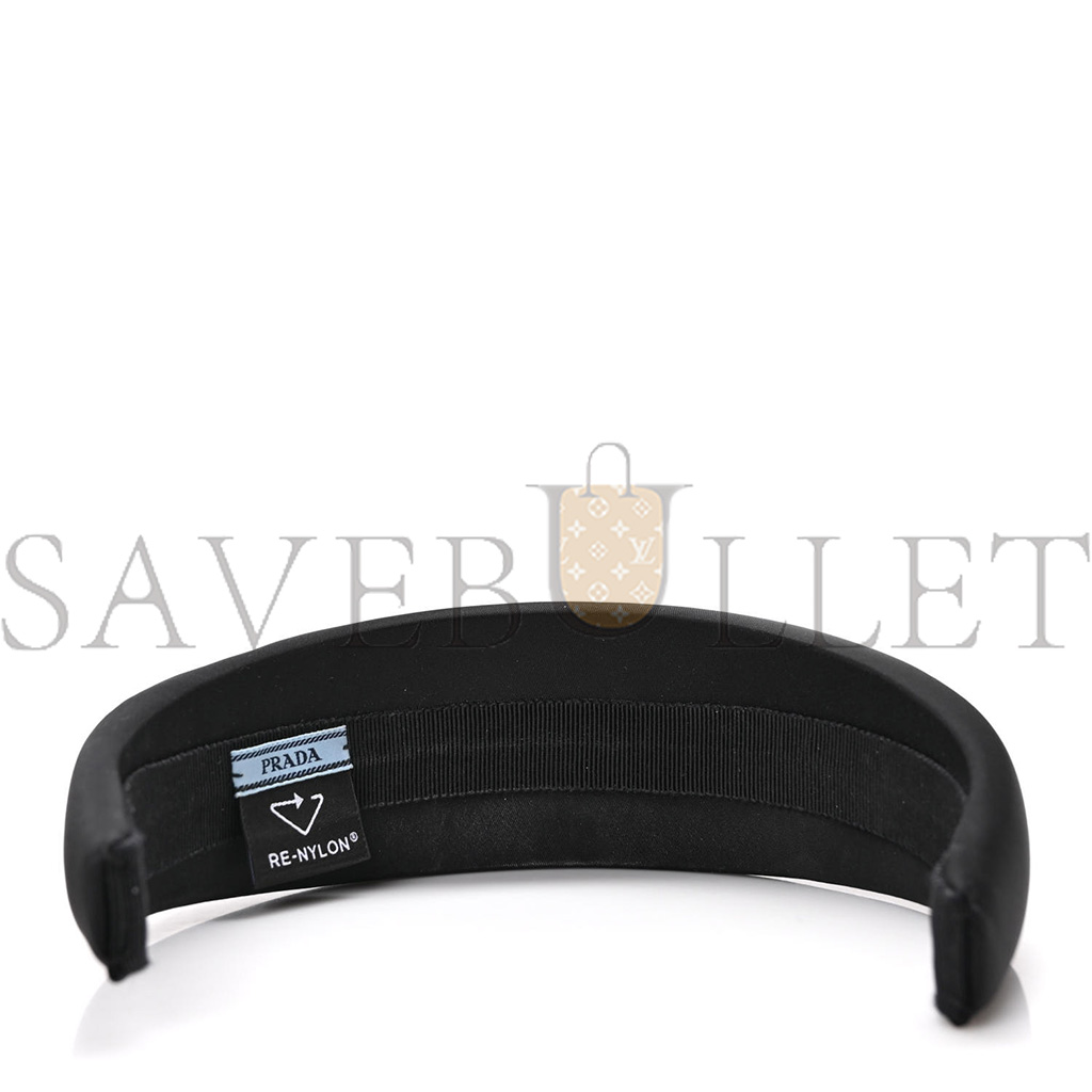 PRADA NYLON RE-NYLON HEADBAND BLACK