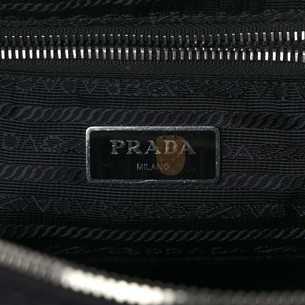 PRADA NYLON TESSUTO IMPUNTU QUILTED BACKPACK BLACK (23*23*11cm)