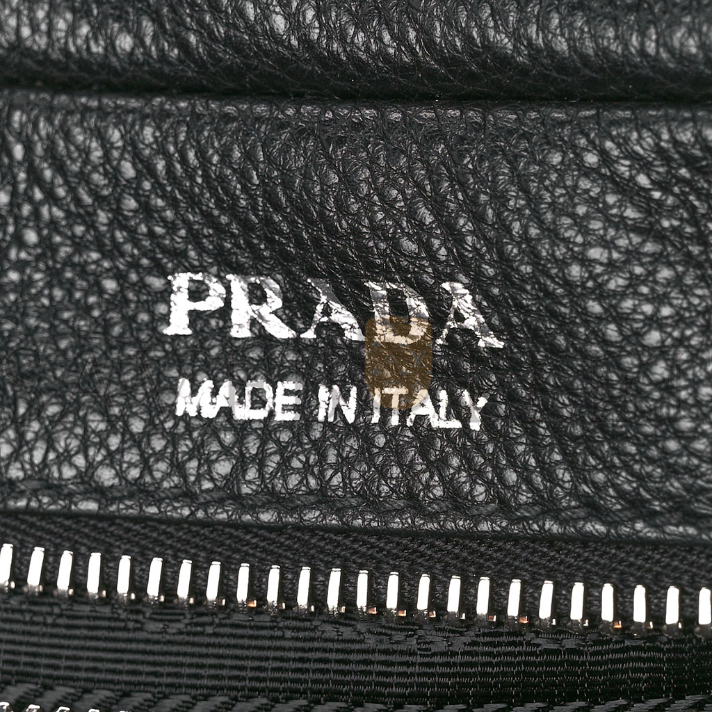 PRADA VITELLO DAINO CAMERA CROSSBODY BLACK (22*15*8cm)