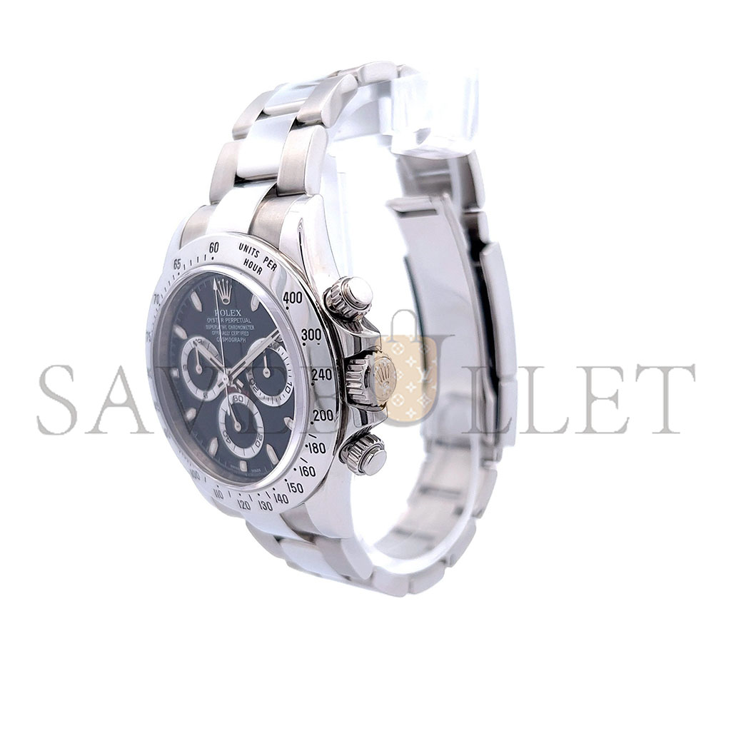 ROLEX DAYTONA COSMOGRAPH BLACK REHAUT 40MM WATCH 116520