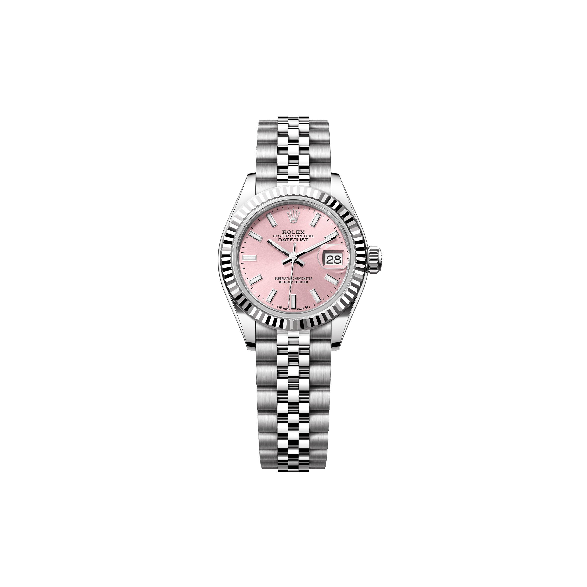 ROLEX LADY-DATEJUST 28 MM, OYSTERSTEEL AND WHITE GOLD WATCH 279174