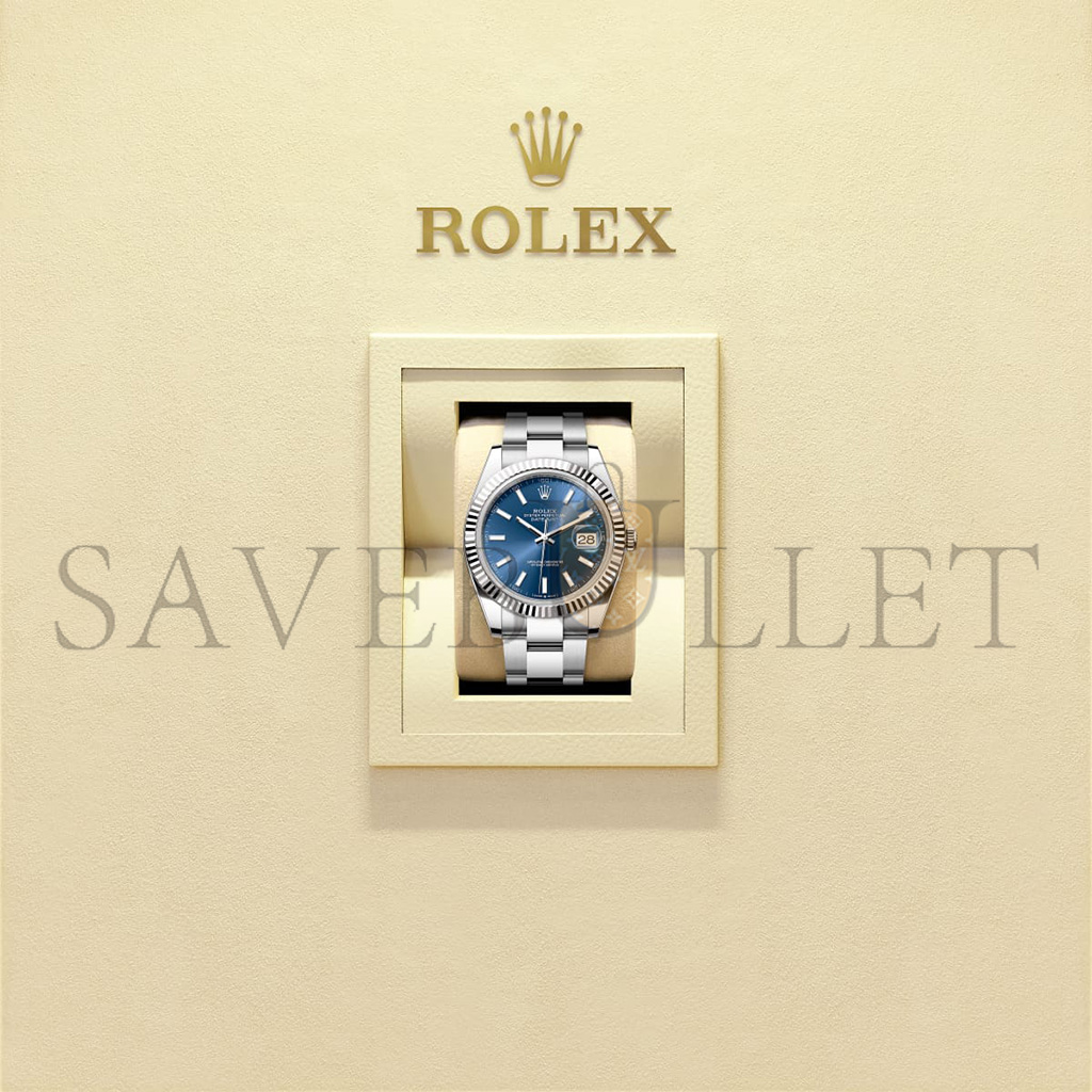 ROLEX DATEJUST 41 OYSTER, 41 MM, OYSTERSTEEL AND WHITE GOLD WATCH 126334-0001