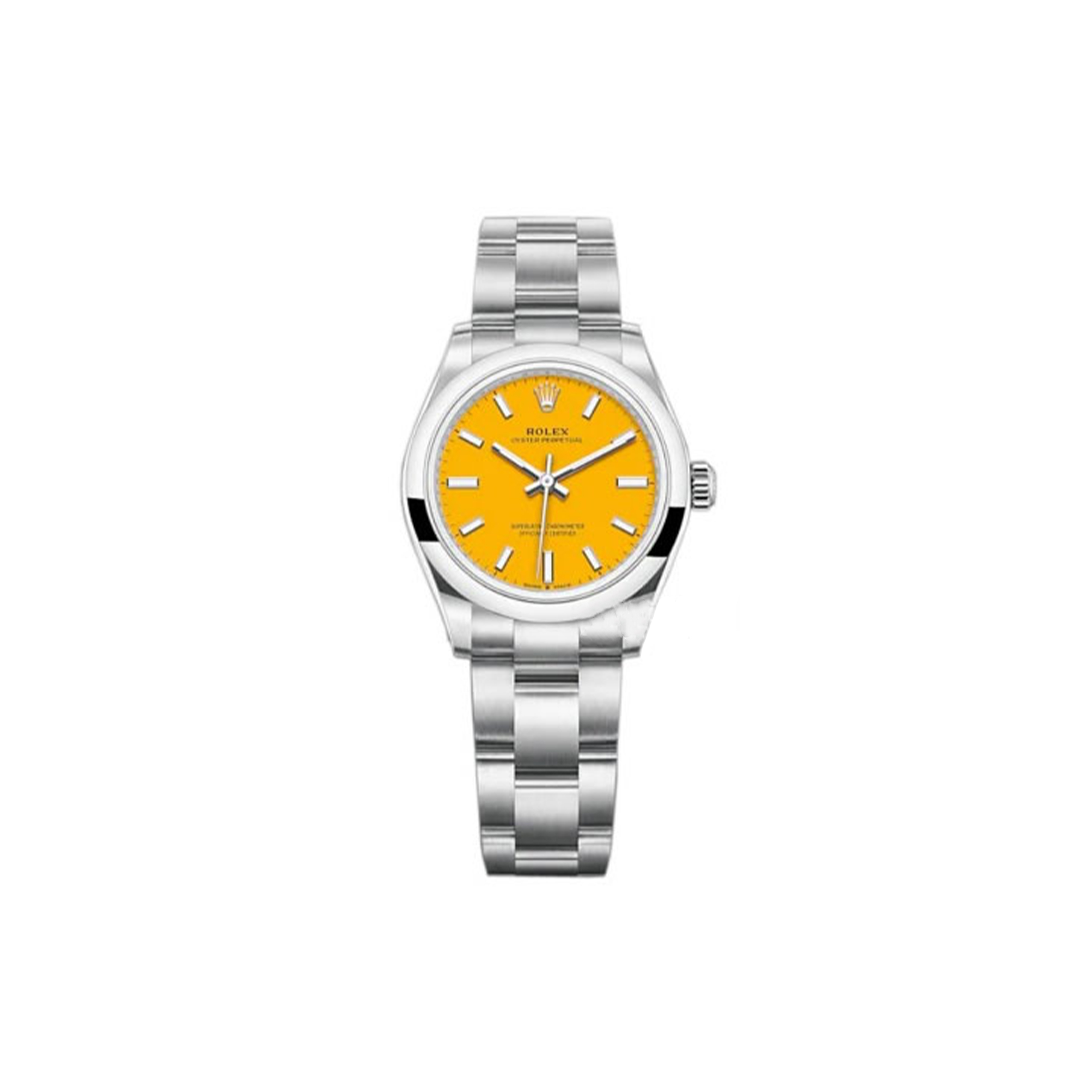 ROLEX OYSTER PERPETUAL YELLOW DISC 31MM WATCH 277200-0005