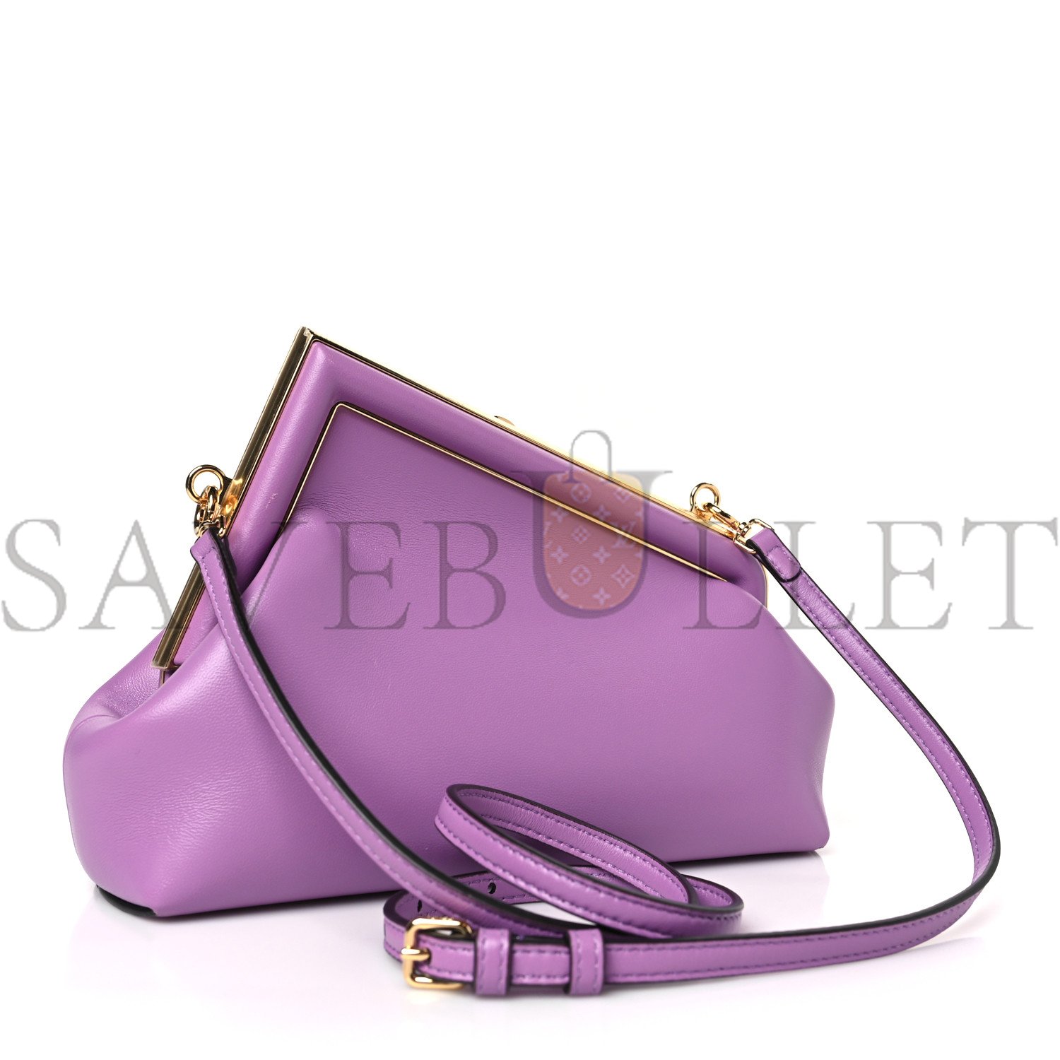 FENDI SHINY NAPPA SMALL FENDI FIRST VIOLETTA (23*18*9cm)