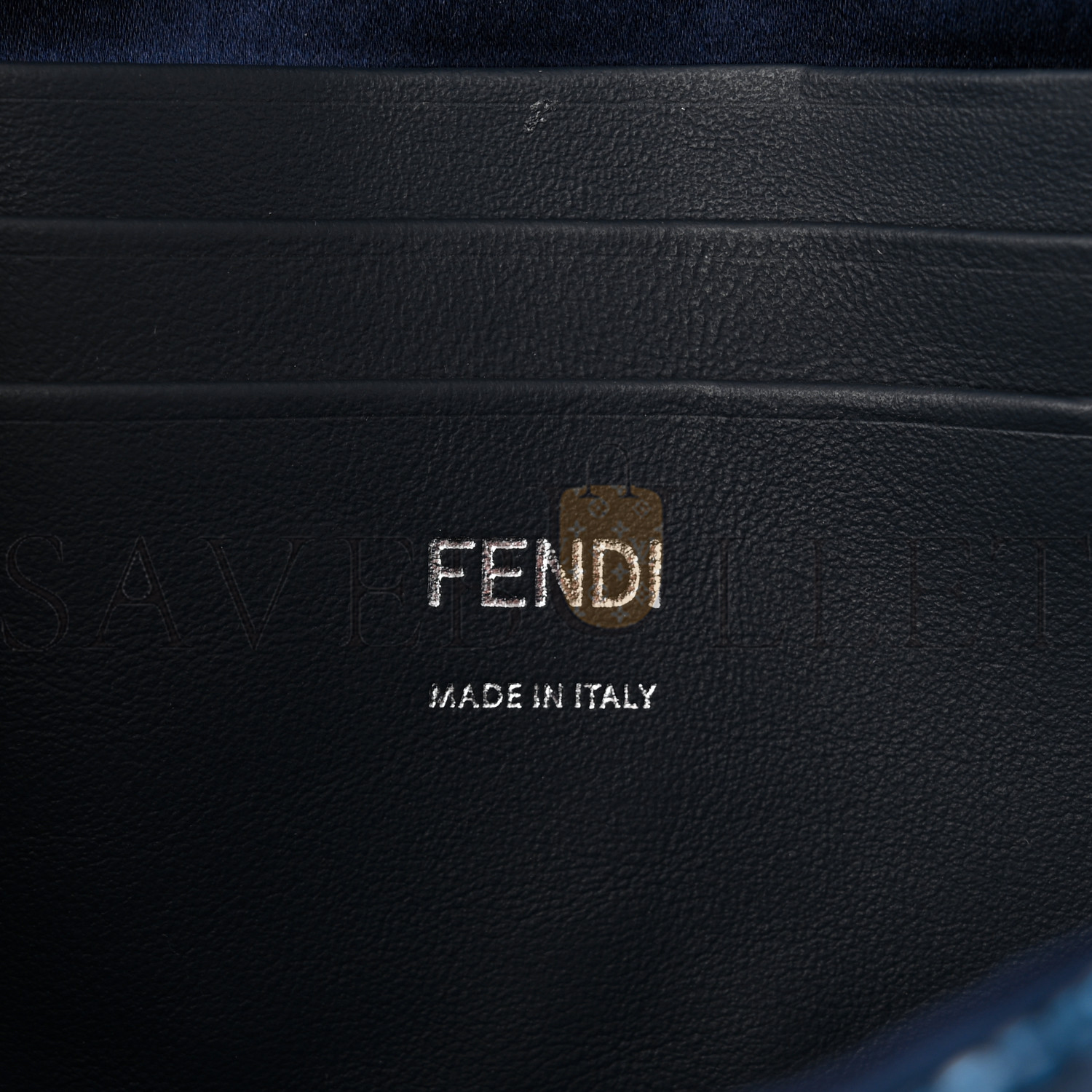 FENDI SEQUIN PAILLETTES SHINY NAPPA PEQUIN MINI BAGUETTE DARK BLUE LUNAI (18*13*5cm)