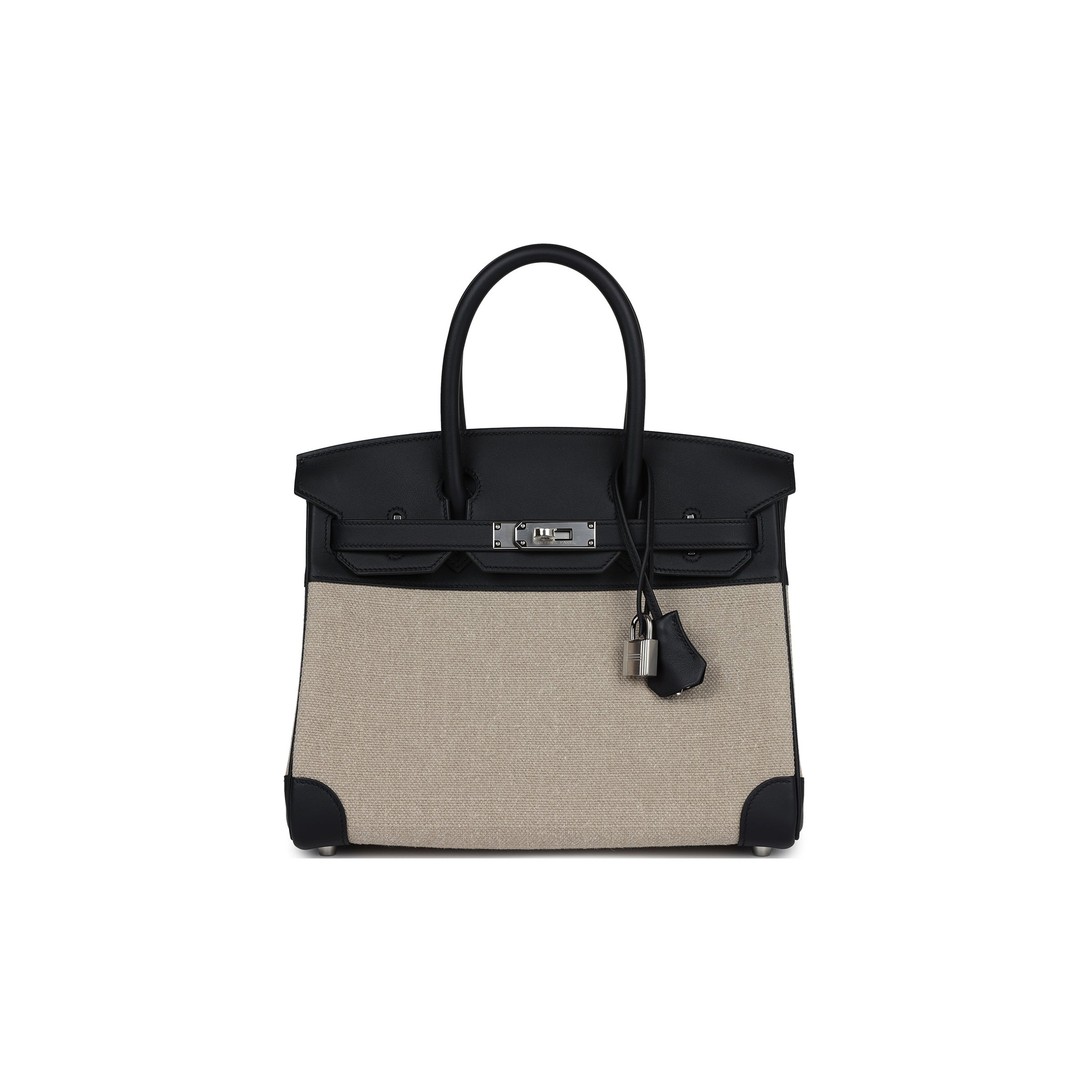 HERMES MASTER BIRKIN 35 BIVOUAC FICELLE CANVAS AND BLACK BAG 8023220073 (35*24*18cm)