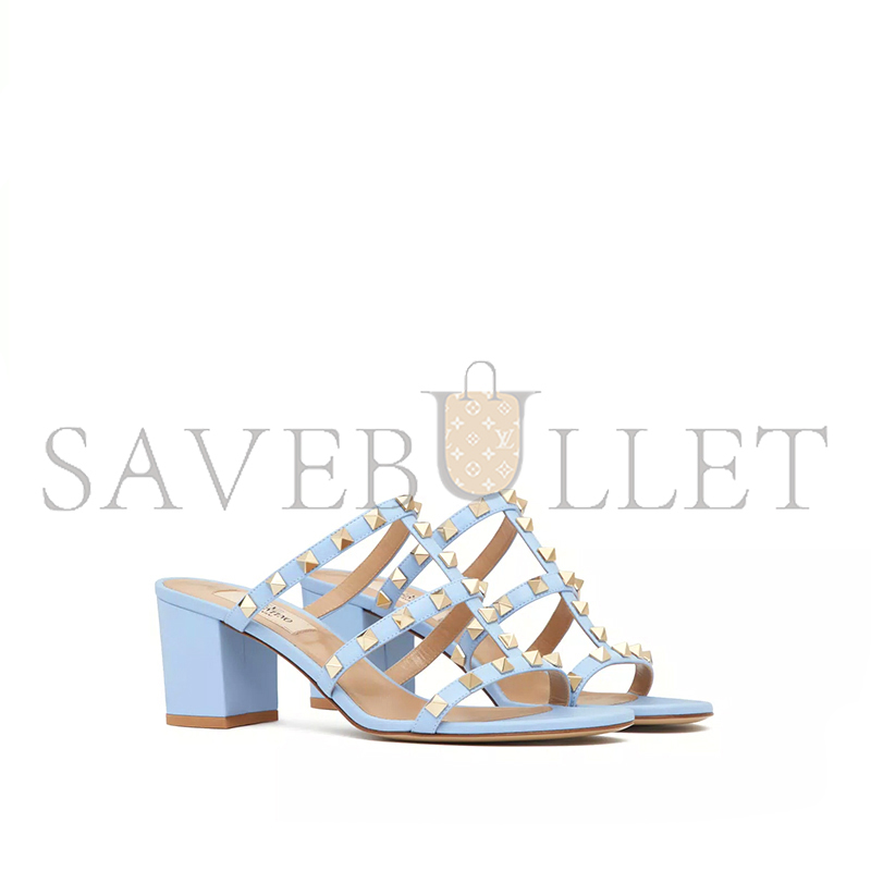 VALENTINO ROCKSTUD CALFSKIN LEATHER SLIDE SANDAL 60 MM 4W2S0C47VOD_ZQW VALENTINO ROCKSTUD CALFSKIN LEATHER SLIDE SANDAL 60 MM 4W2S0C47VOD_ZQW