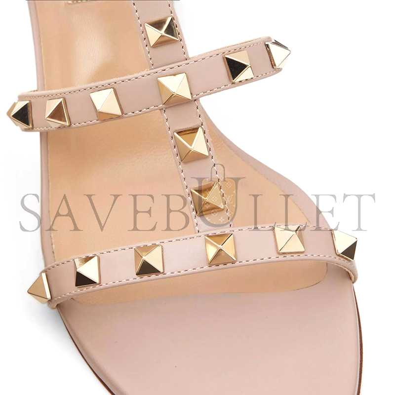 VALENTINO ROCKSTUD CALFSKIN LEATHER SLIDE SANDAL 60 MM 5W2S0C47VOD_P45 VALENTINO ROCKSTUD CALFSKIN LEATHER SLIDE SANDAL 60 MM 5W2S0C47VOD_P45