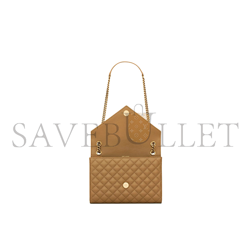 YSL ENVELOPE MEDIUM IN MATELASSÉ LAMBSKIN 600185AACT72760 (24*17.5*6cm)