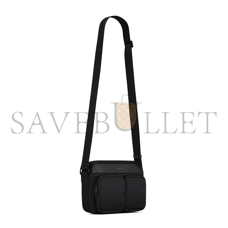 YSL CITY SAINT LAURENT NEW CAMERA BAG IN ECONYL® REGENERATED NYLON 729240FABGK1000 (24.5*17*8cm)
