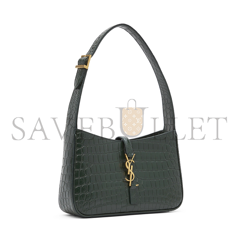 YSL LE 5 À 7 IN CROCODILE-EMBOSSED LEATHER 657228DZE0W3045 (23*16*6.5cm)