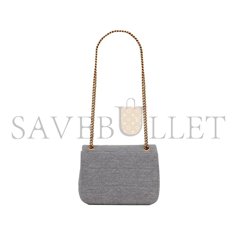 YSL JAMIE MINI CHAIN BAG CARRÉ RIVE GAUCHE IN JERSEY 6981622F9271407 (17.5*13*5cm)