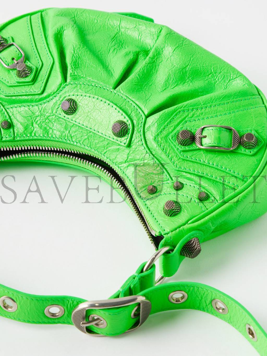 BALENCIAGA GREEN LE CAGOLE XS LEATHER SHOULDER BAG MATCHESFASHION US (25.6*11.4*7.3cm)