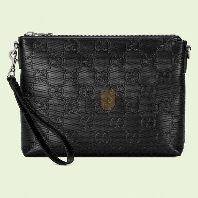 GUCCI GG EMBOSSED MEDIUM MESSENGER BAG ‎696009  (31*24.5*5cm)