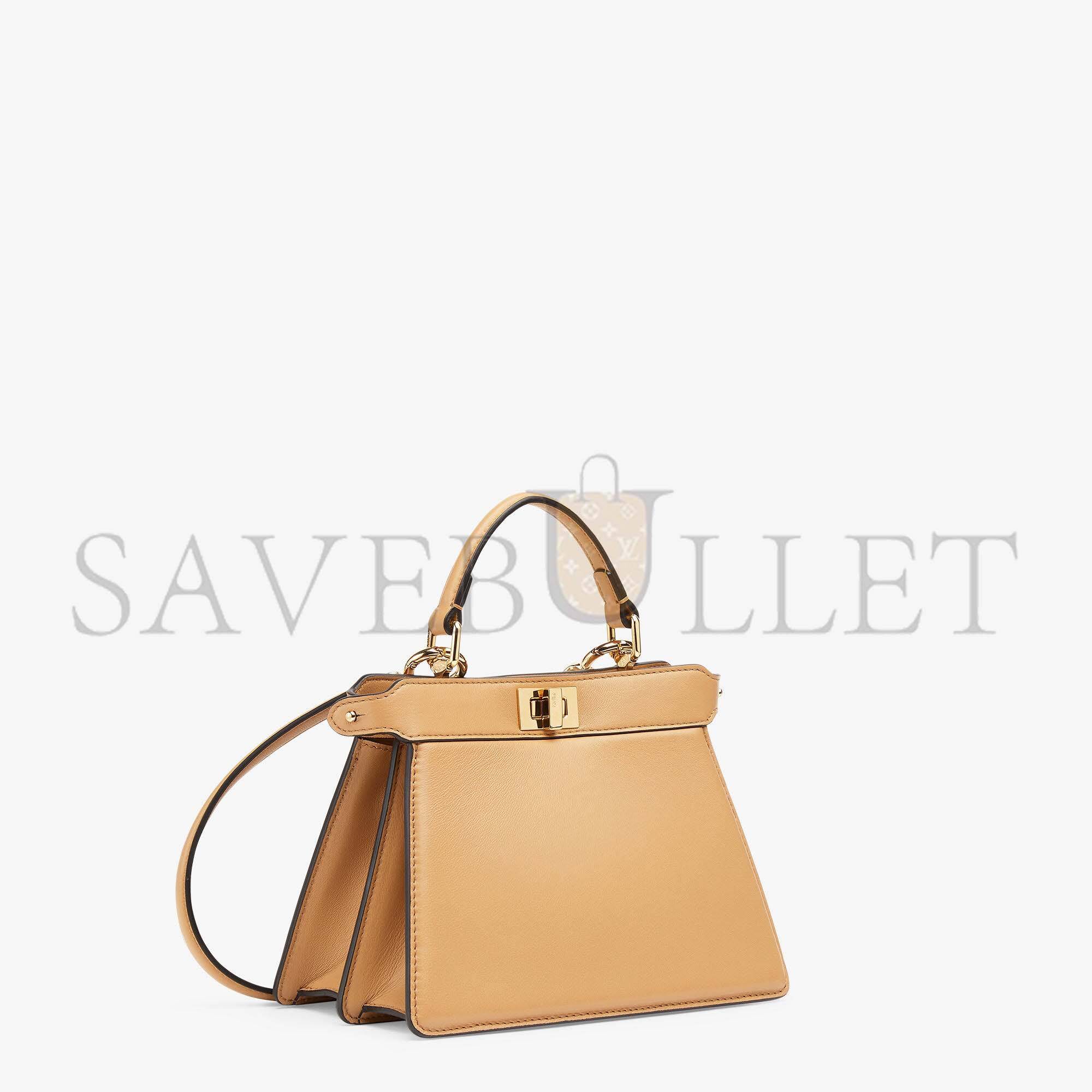 FENDI PEEKABOO ISEEU PETITE - BEIGE PADDED NAPPA LEATHER BAG 8BN335ABVEF15KR (20*15.5*11cm)