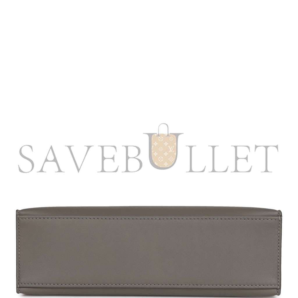 HERMES MINI KELLY POCHETTE GRIS MEYER SWIFT GOLD HARDWARE (22*14*7cm)