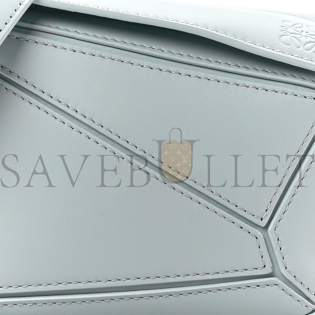 LOEWE CALFSKIN SMALL PUZZLE BAG AQUA (18*12.5*8cm)