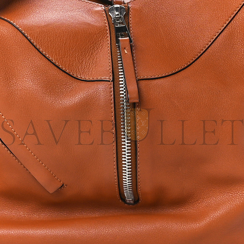 LOEWE CALFSKIN MEDIUM HAMMOCK SHOULDER BAG TAN (34*28*17cm)