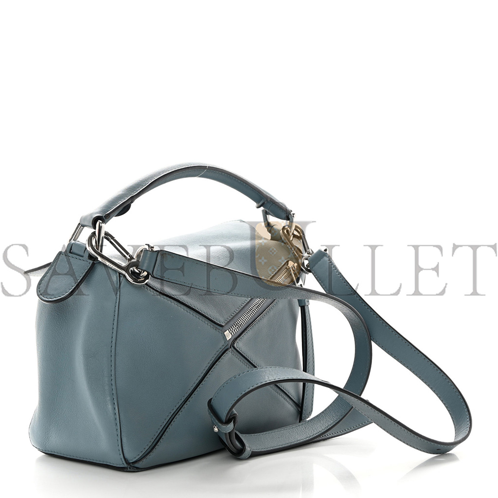 LOEWE CALFSKIN SMALL PUZZLE BAG STONE BLUE (24*16.5*10.5cm)