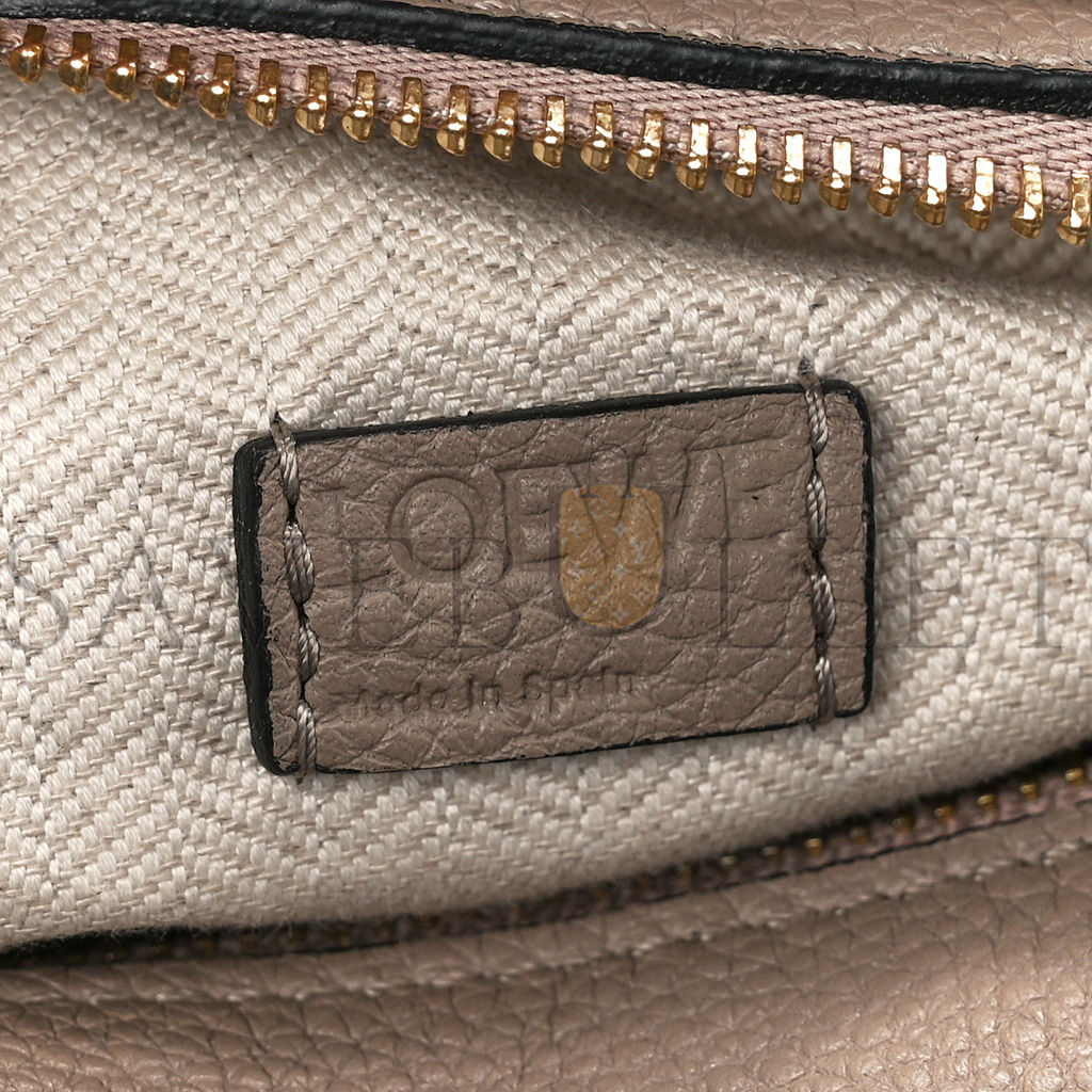 LOEWE CALFSKIN MINI PUZZLE BAG SAND MINK (18*12.5*8cm)
