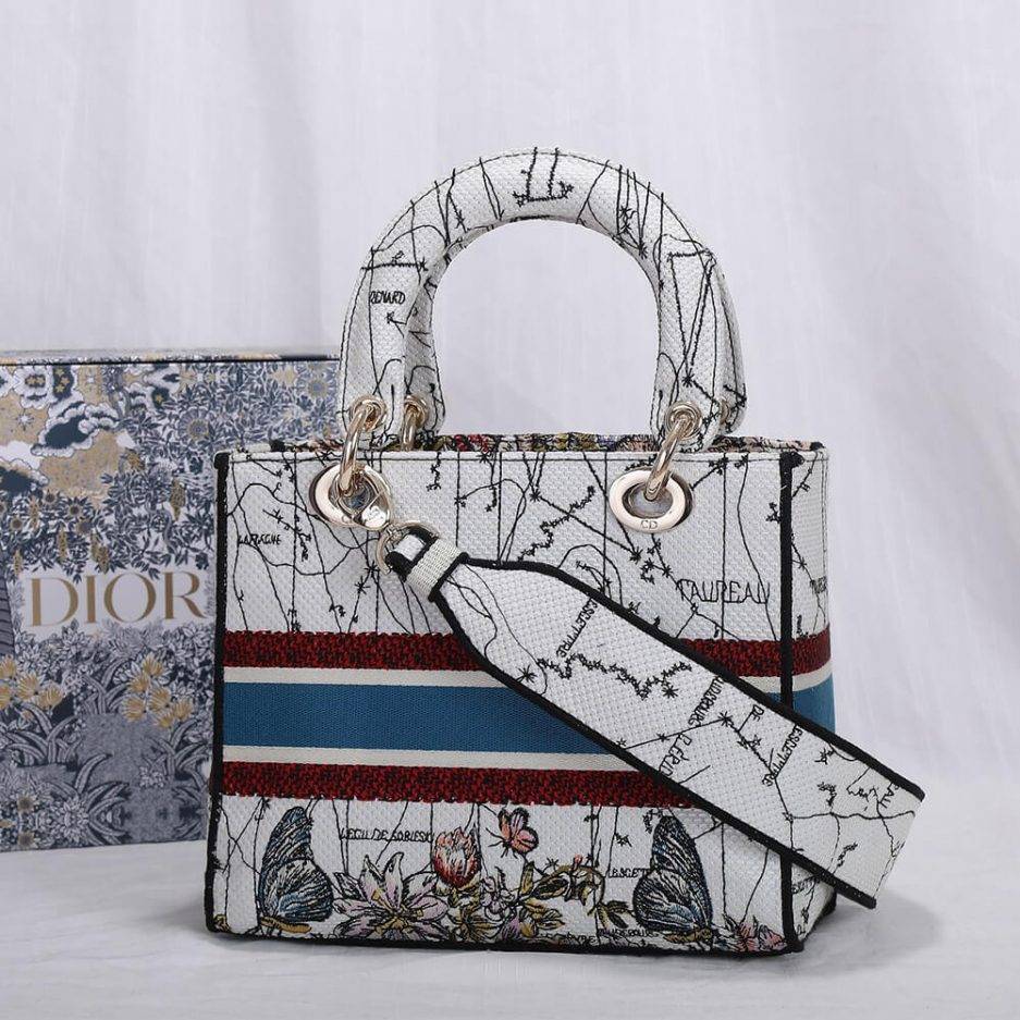 DIOR MEDIUM LADY D-LITE BAG M0565ORHP_M941 (24cm*20cm*11cm)