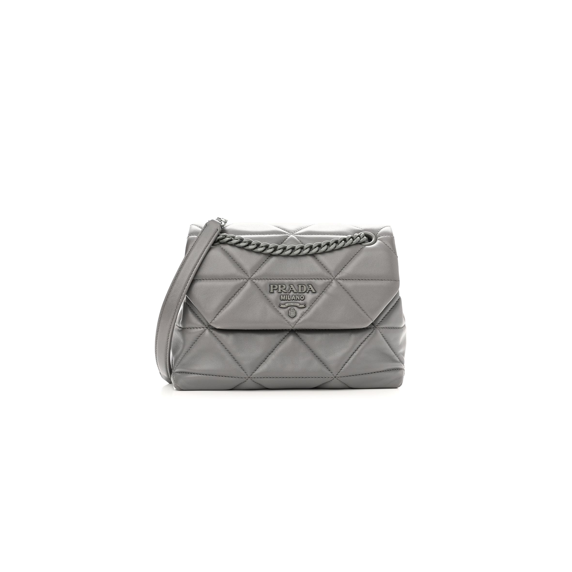 PRADA NAPPA STITCHED SMALL SPECTRUM BAG MARMO (22*16*9cm)