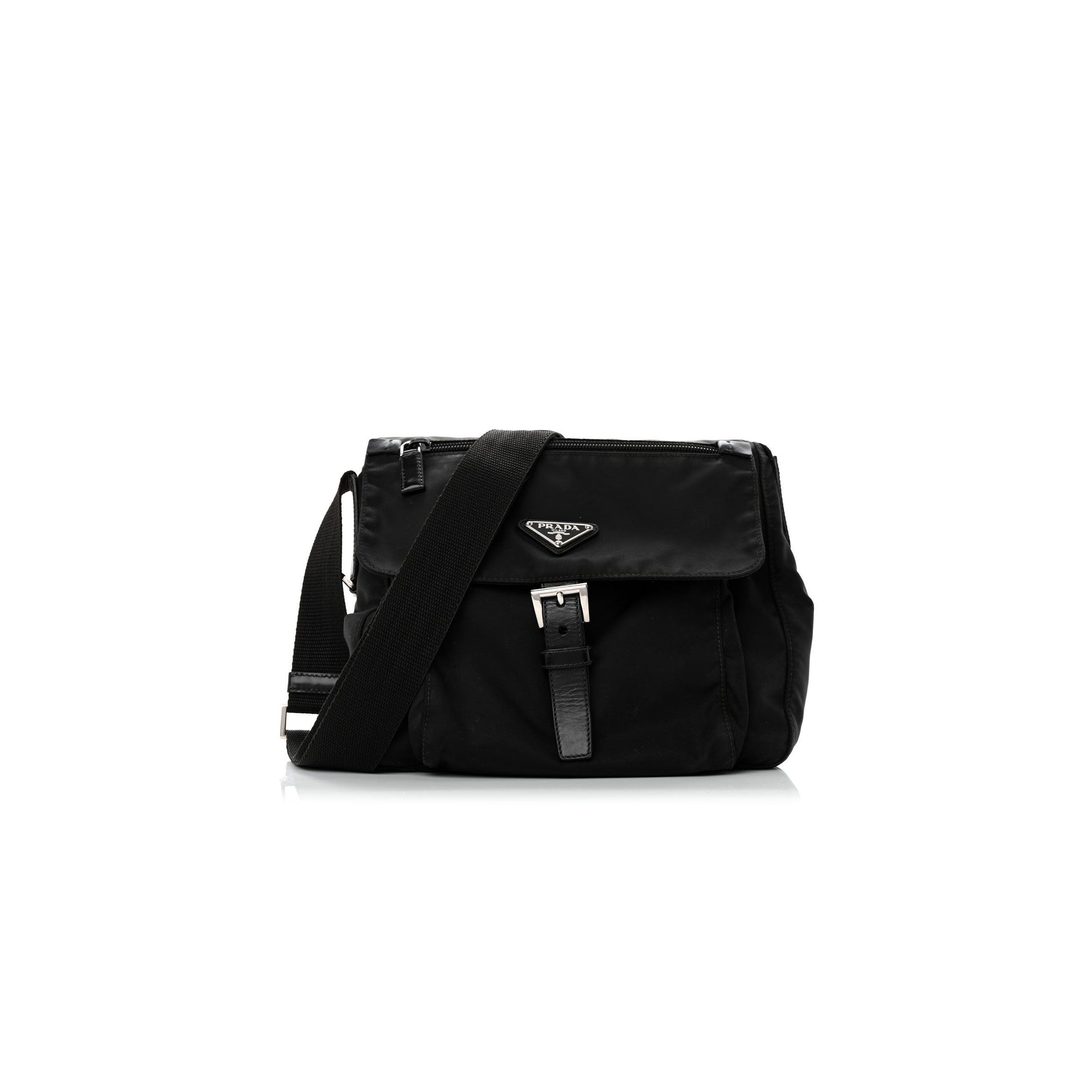 PRADA NYLON VELA MESSENGER BLACK (23*22*10cm)