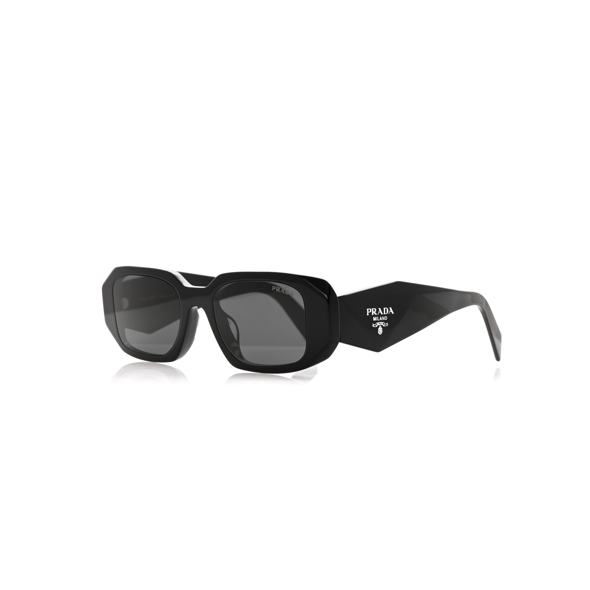 PRADA ACETATE SYMBOLE SUNGLASSES SPR 17W BLACK