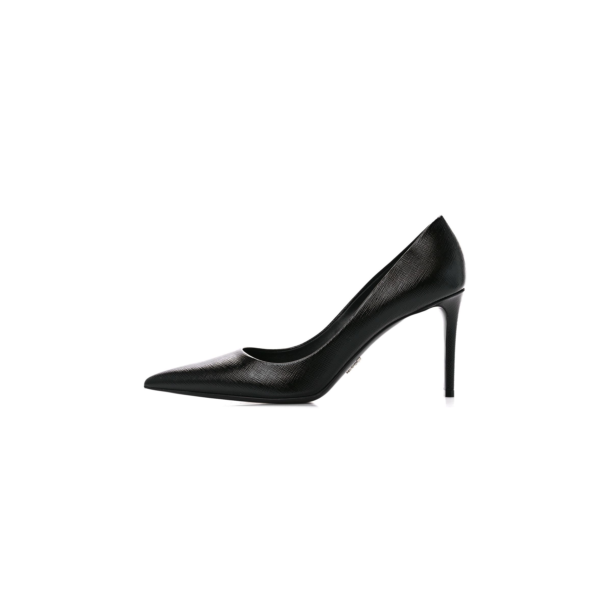 PRADA SAFFIANO VERNICE PUMPS 39.5 BLACK