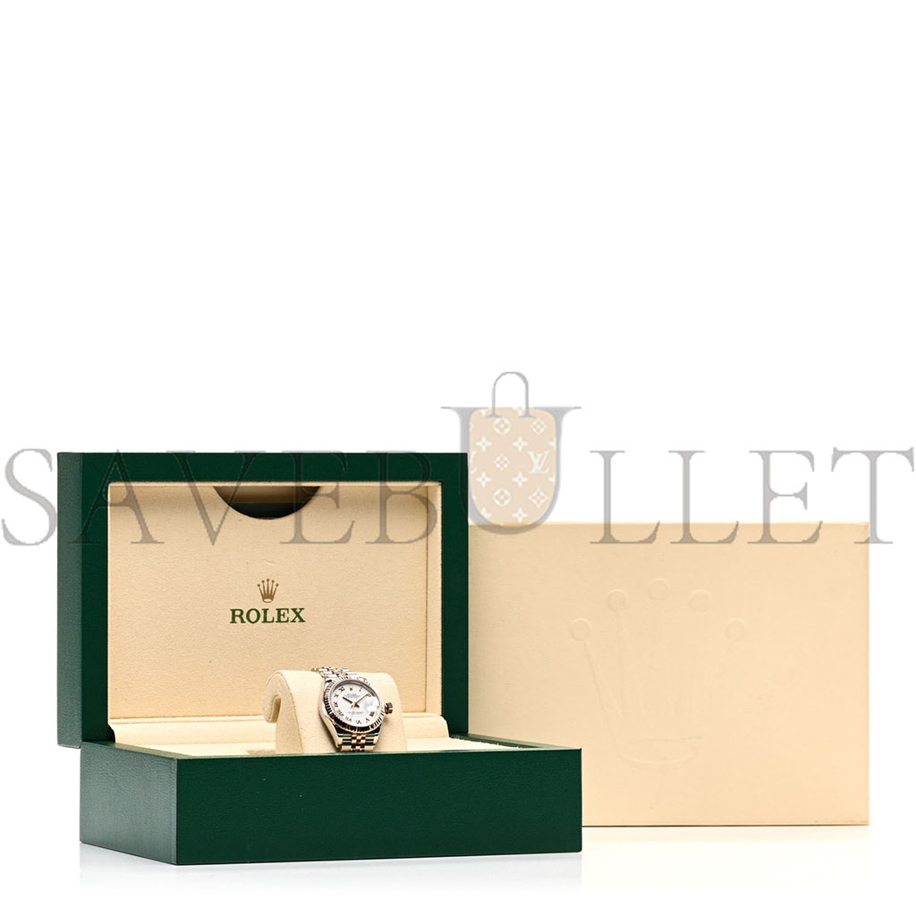 ROLEX STAINLESS STEEL 18K EVEROSE GOLD 28MM OYSTER PERPETUAL DATEJUST WATCH WHITE ROMAN 279171 ROLEX STAINLESS STEEL 18K EVEROSE GOLD 28MM OYSTER PERPETUAL DATEJUST WATCH WHITE ROMAN 279171
