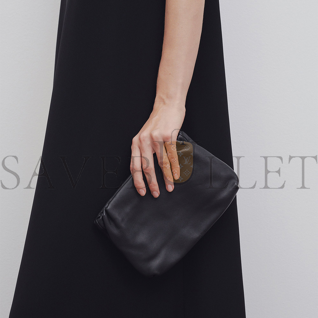 THE ROW BOURSE CLUTCH BAG IN LEATHER BLACK W1280L97BLPL (26*17*6cm)