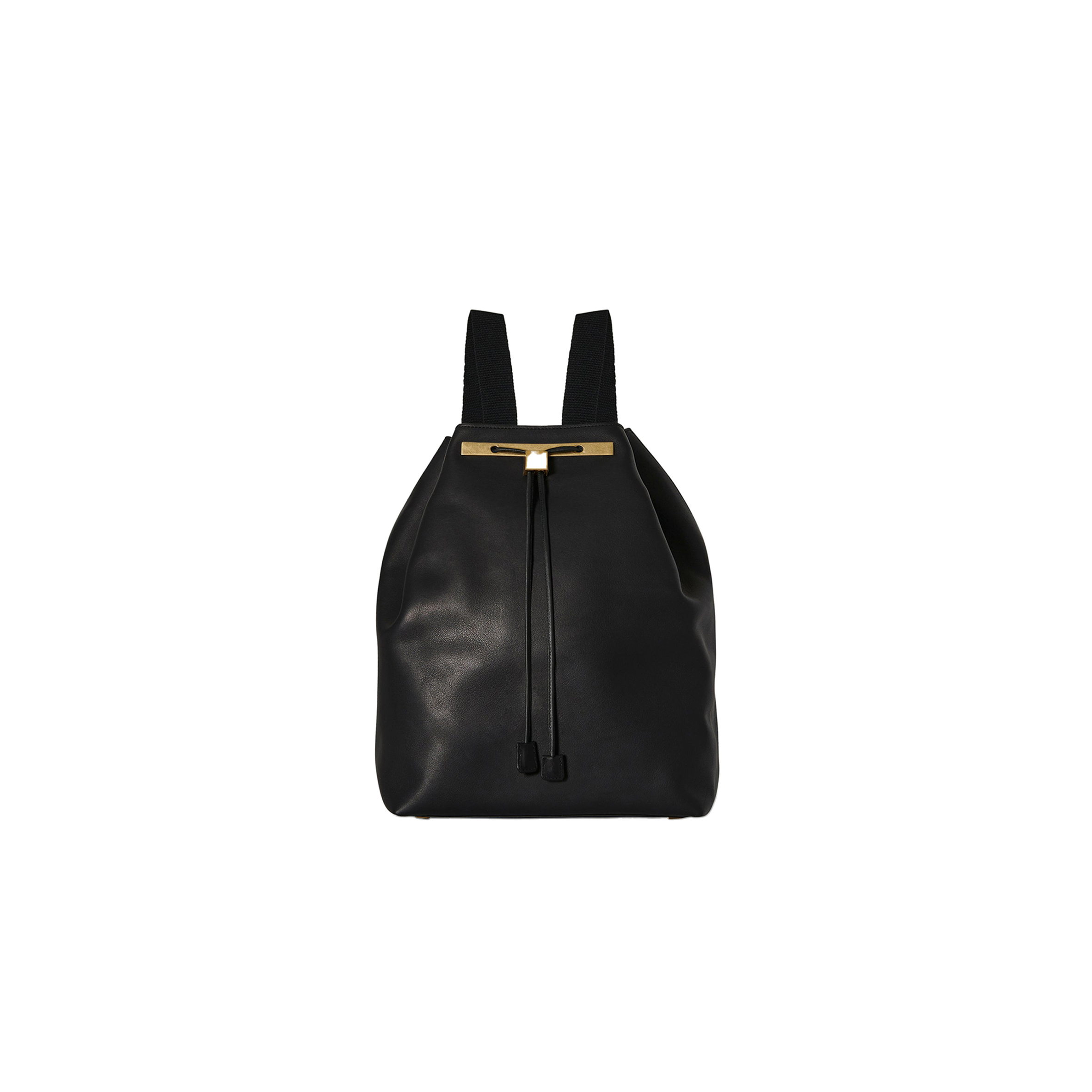 THE ROW BACKPACK 11 IN LEATHER DOUBLE BLACK W1211L72DBLKG (30*36*17cm)