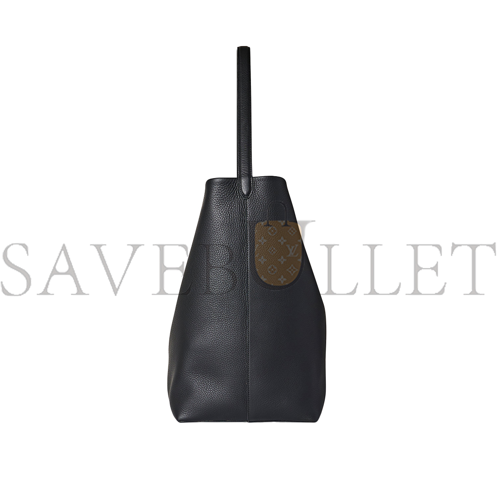 THE ROW LARGE NS PARK TOTE BAG IN LEATHER BLACK W1273L129BLPL (38*43*20cm)