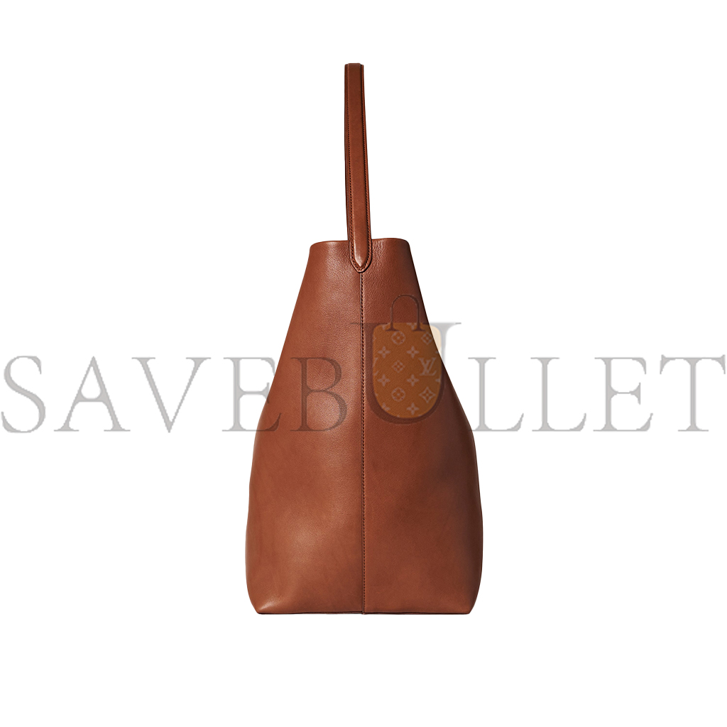 THE ROW LARGE NS PARK TOTE BAG IN LEATHER DARK CUIR W1273L72DCPLD (38*43*20cm)