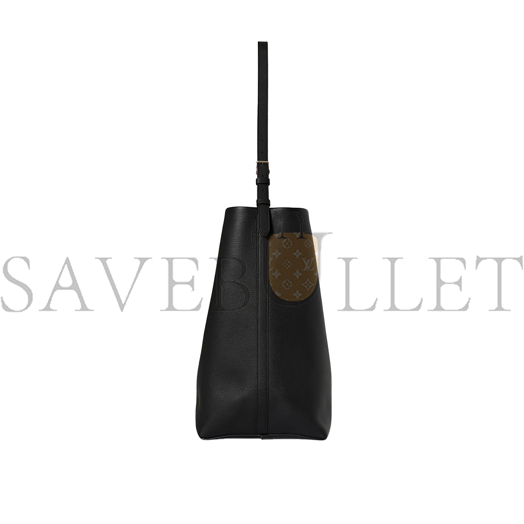 THE ROW LARGE NS SHOULDER BAG IN LEATHER BLACK W1587L72SBLPL (33*28*15cm)