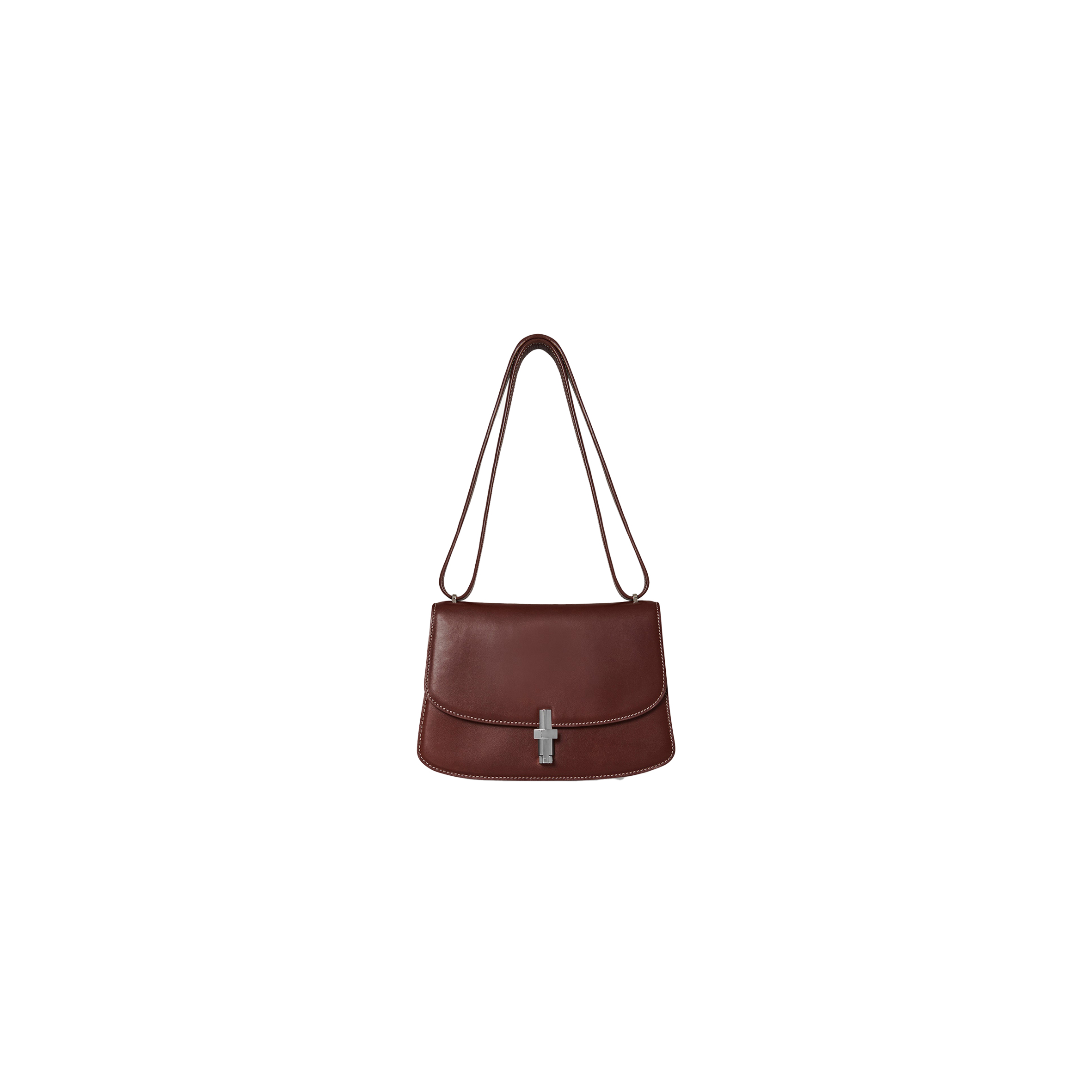 THE ROW SOFIA 8.75 SHOULDER BAG IN LEATHER CHERRY WOOD W1603L60CHYWD (22*15*9cm)