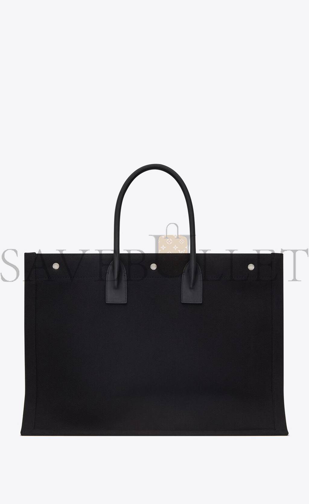 YSL RIVE GAUCHE TOTE BAG IN LINEN AND LEATHER 49929096N9E1070 (48*36*16cm)