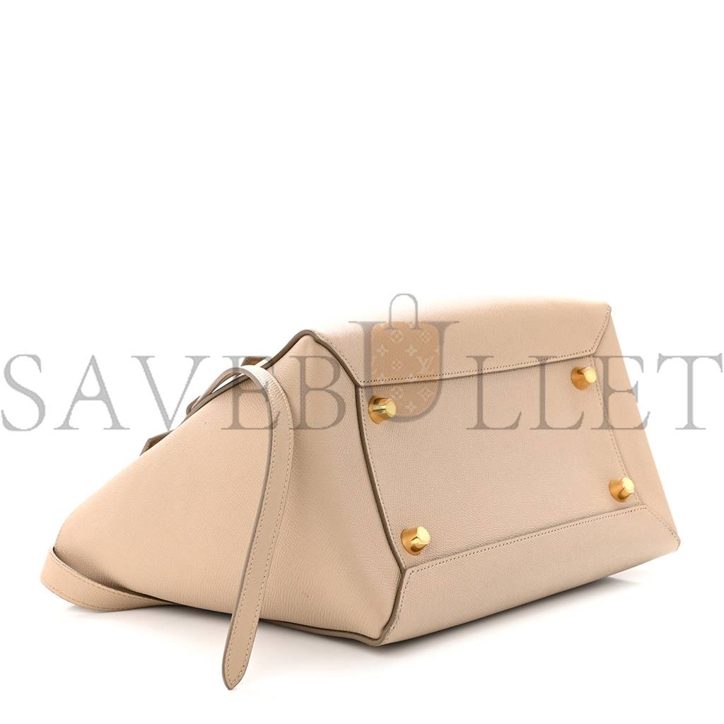 CELINE GRAINED CALFSKIN MINI BELT BAG LIGHT TAUPE (28*22*18cm)