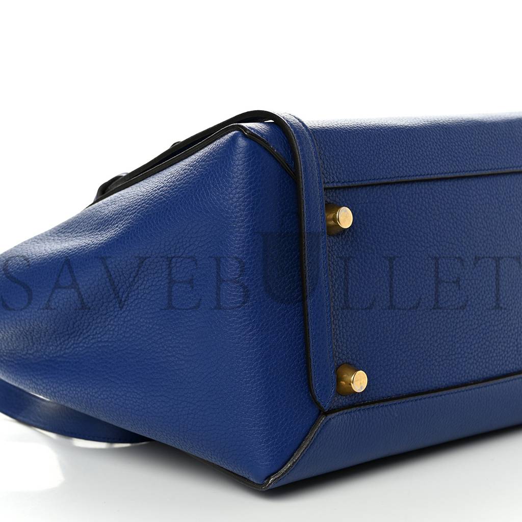 CELINE GRAINED CALFSKIN MINI BELT BAG INDIGO (28*23*16cm)