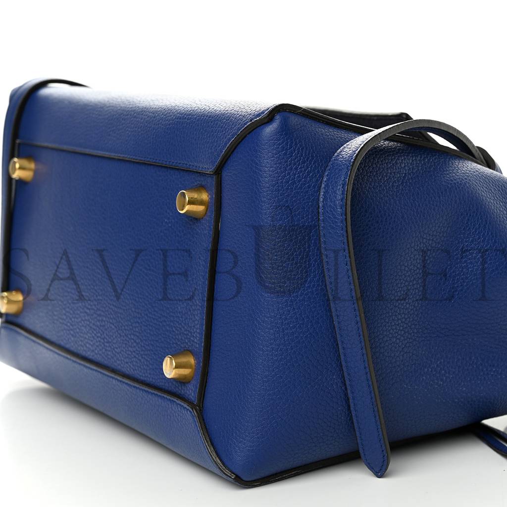 CELINE GRAINED CALFSKIN MINI BELT BAG INDIGO (28*23*16cm)