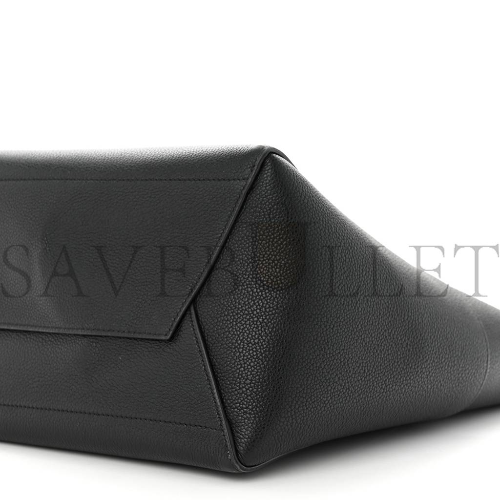 CELINE SOFT GRAINED CALFSKIN SANGLE BUCKET BAG BLACK (33*23*15cm)